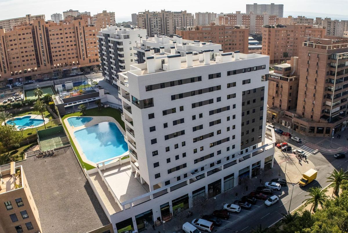 Una imagen del residencial Les Naus, construido en régimende cooperativa.