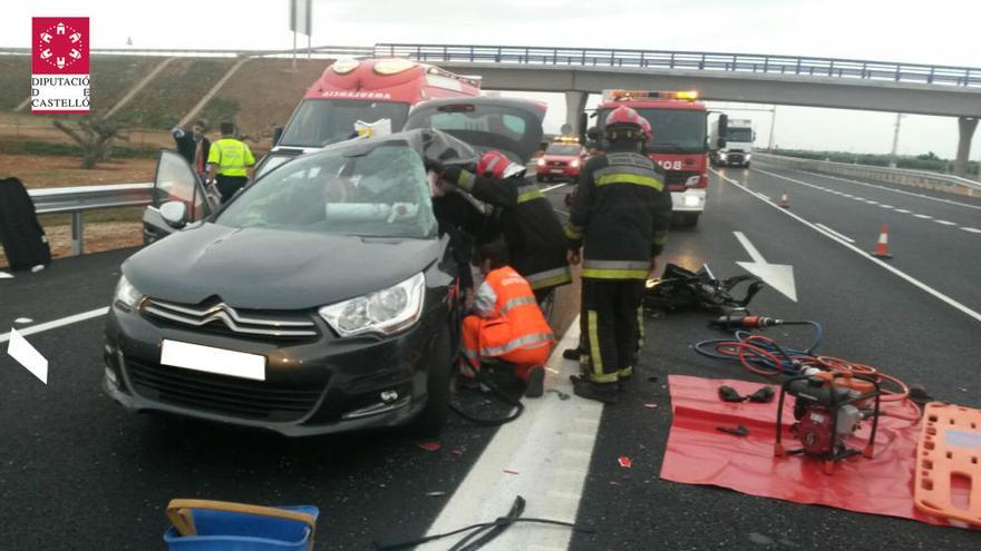 Tres heridos en el primer accidente de la nueva variante de la N-340 en Benicarló