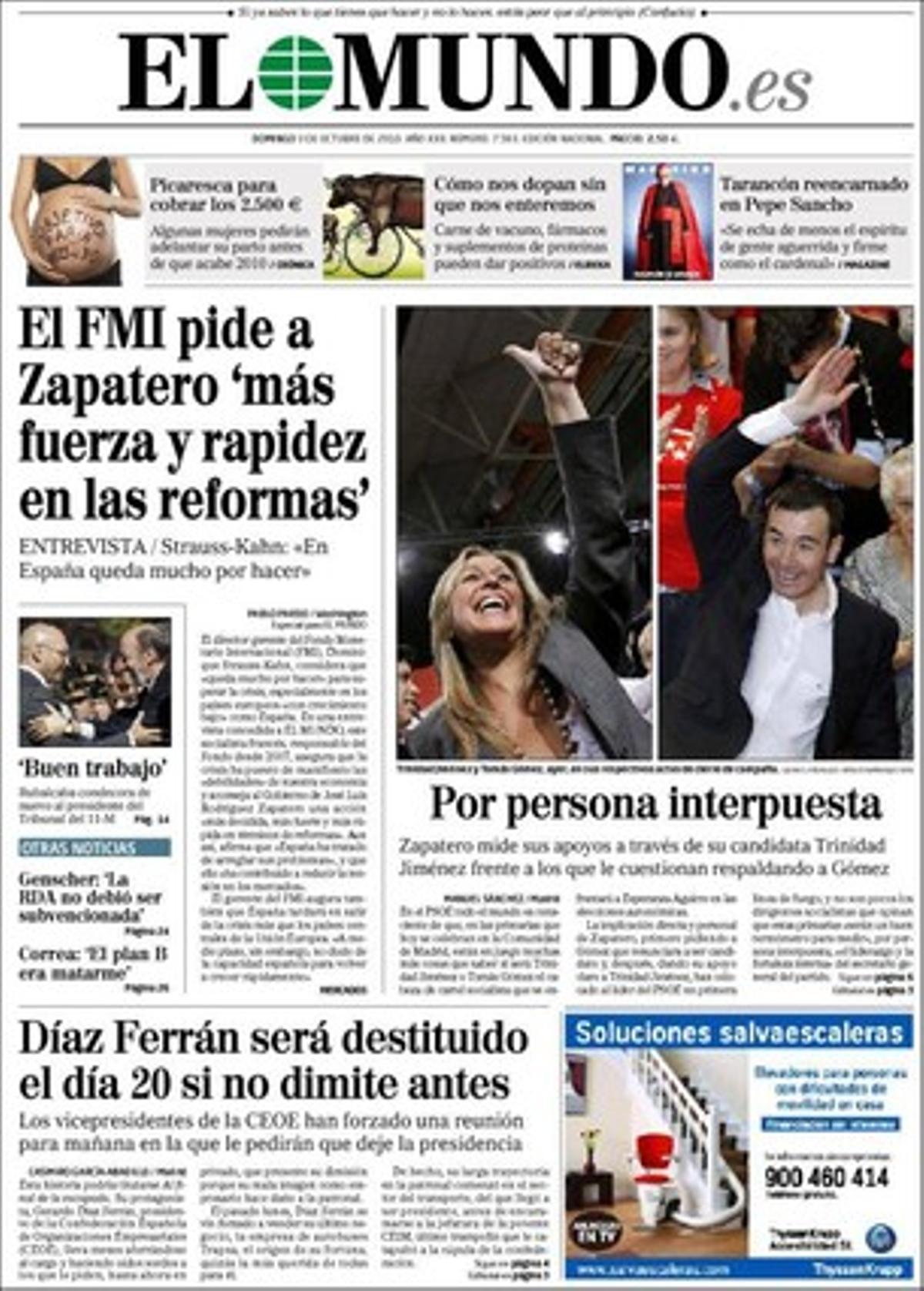 ’El Mundo’, 03-10-2010.