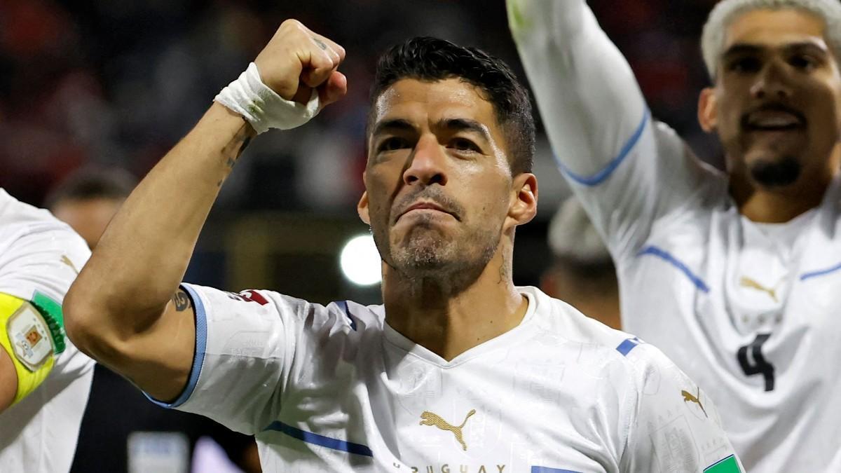 Luis Suárez con la selección de Uruguay