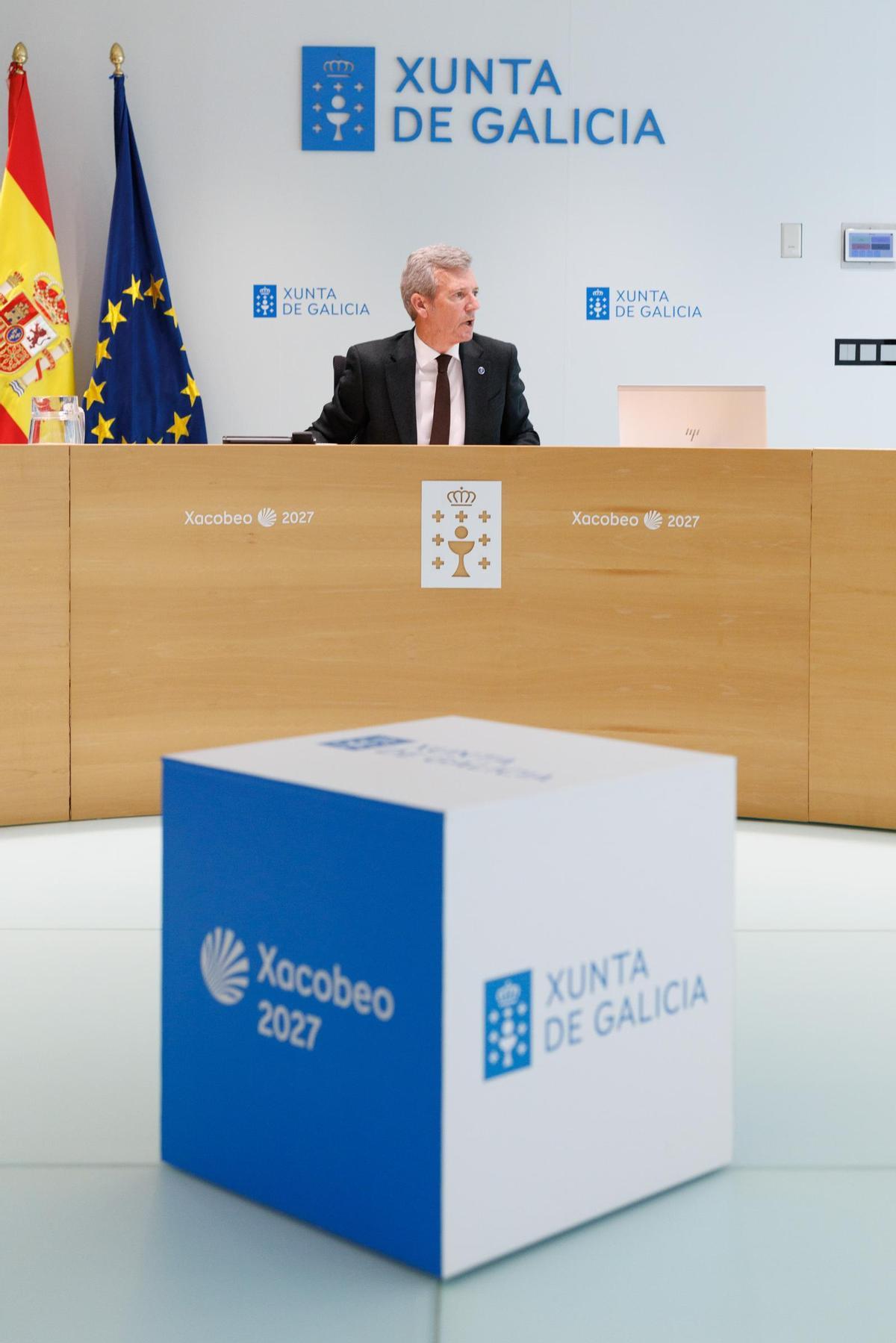 El presidente de la Xunta, Alfonso Rueda, este lunes