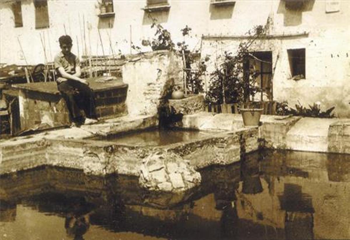 Imagen histórica de los lavaderos de Horta.