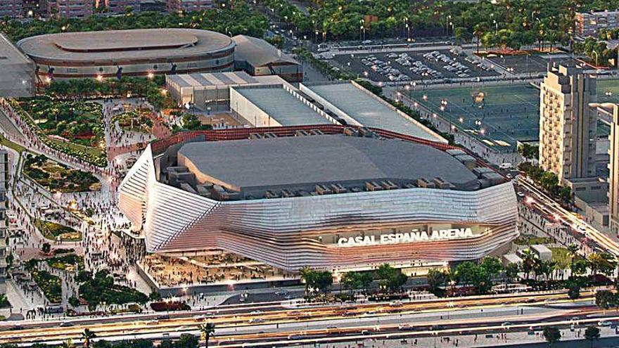 Exterior del futuro Casal España Arena de Valencia