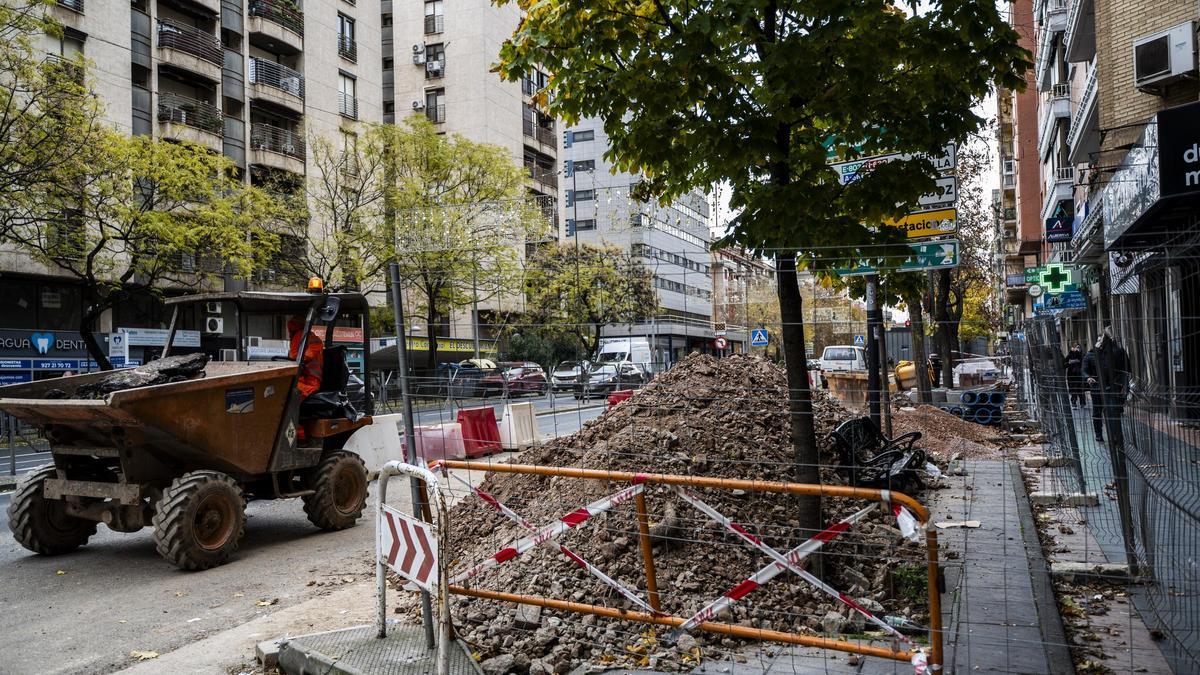 Estado de las obras en la avenida Alemania.