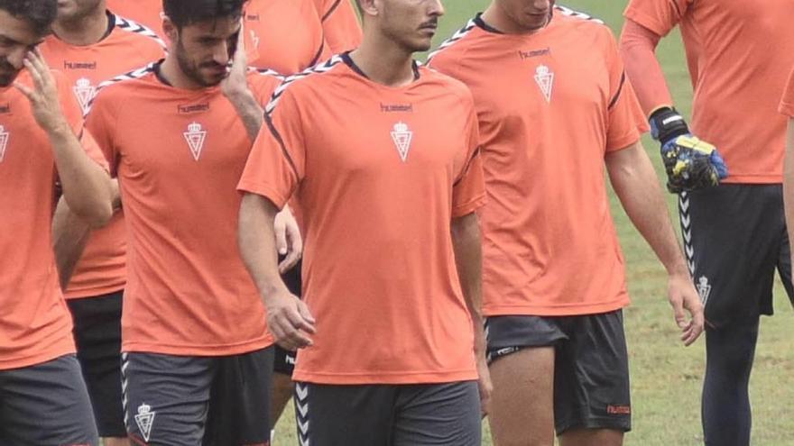 Armando, en primer plano, en un entrenamiento de la pretemporada.