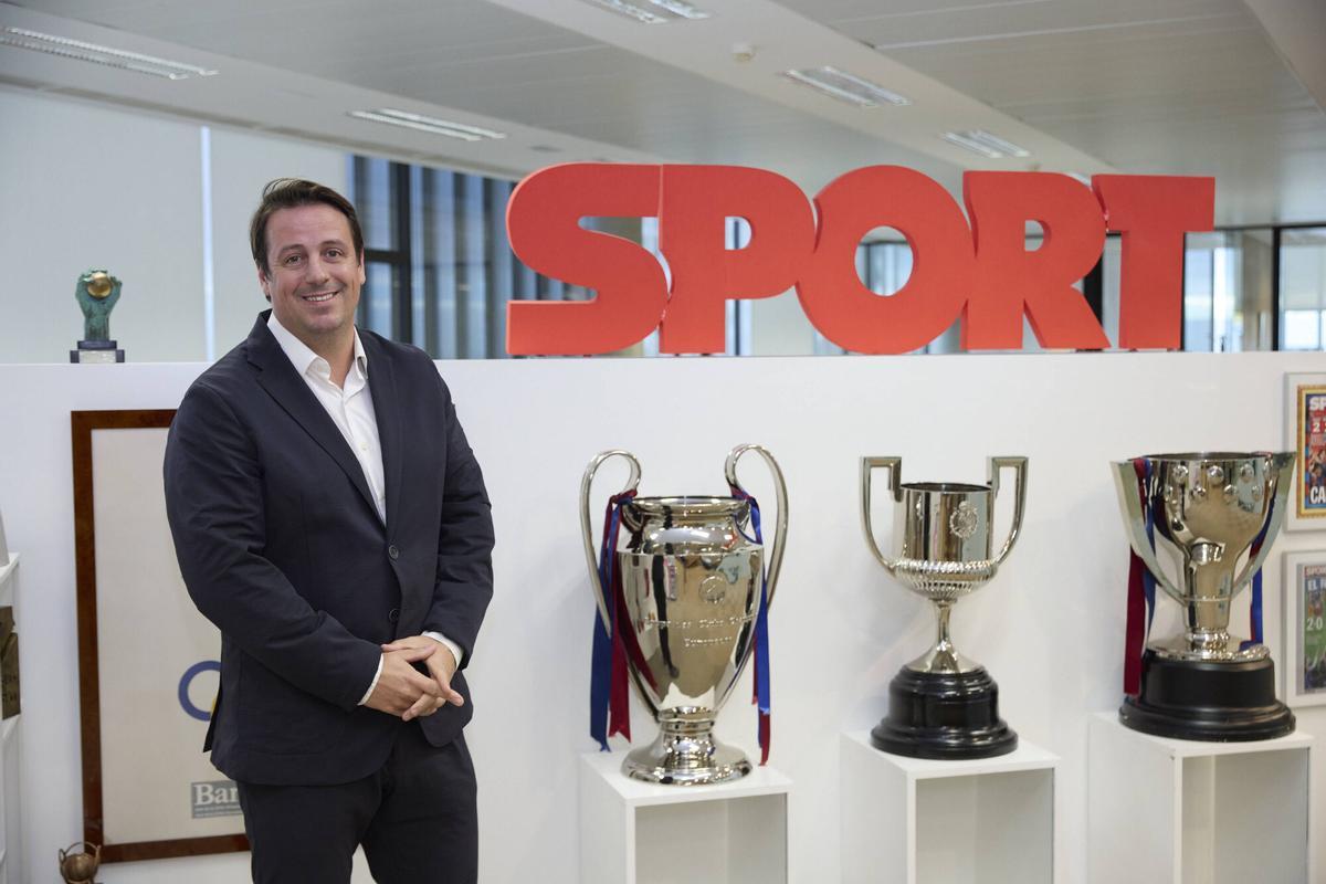 Joan Camprubí, líder de 'Som un clam', visitó la redacción de SPORT