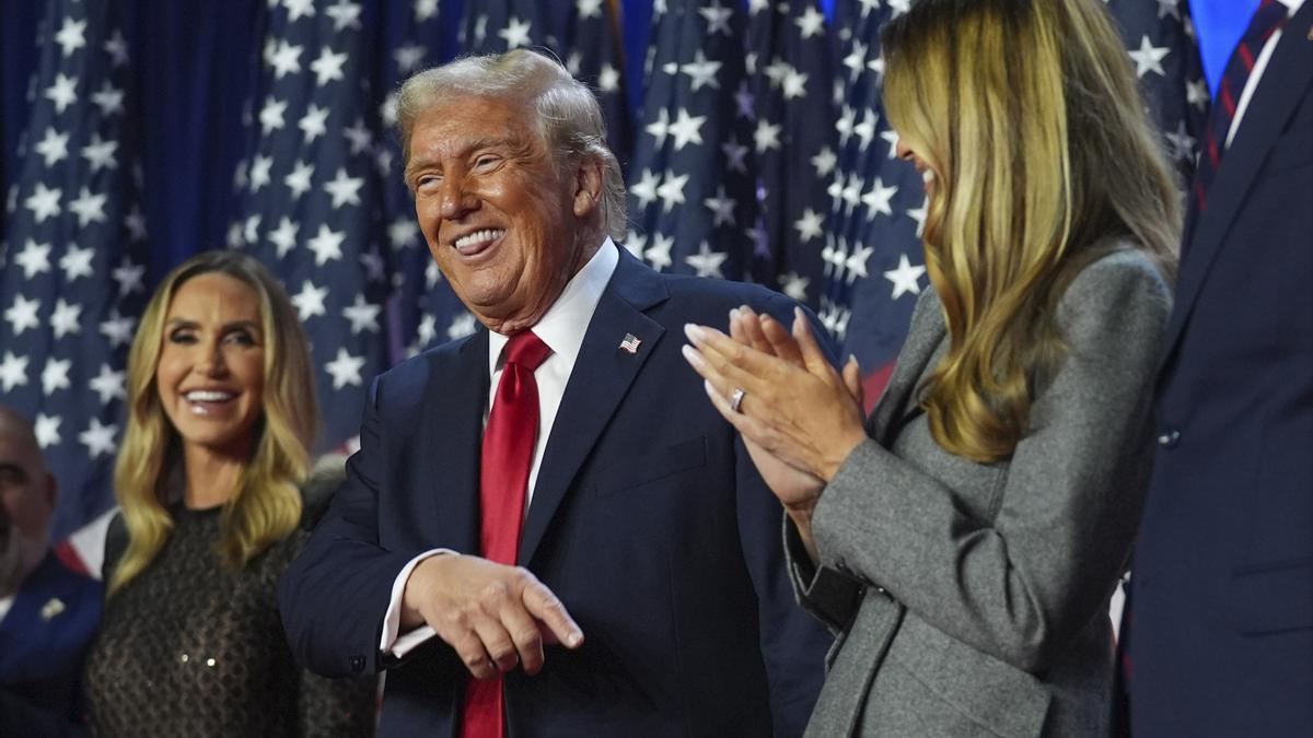 Donald Trump, durante su discurso para celebrar la victoria electoral.