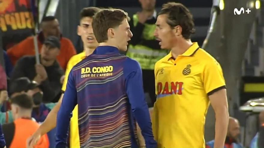 El pique entre Gavi y Pere Milla tras el derbi