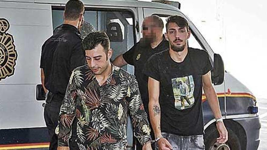 Dos de los delincuentes napolitanos detenidos por el asalto al fiscal jefe de Balears.