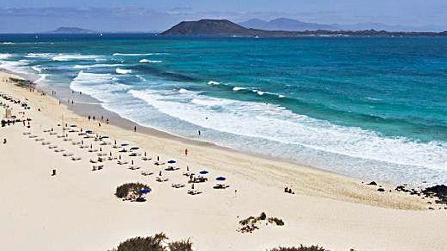 Imagen de una de las playas de la localidad turística de Corralejo.