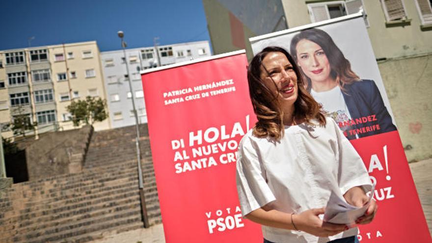 Patricia Hernández presentó su propuesta en el barrio de La Salud.