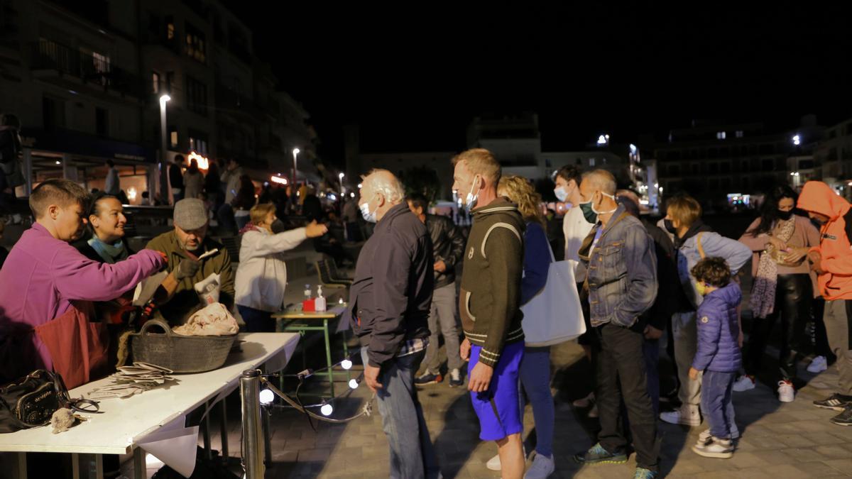 La parada de castanyes a la Riba de l&#039;Escala