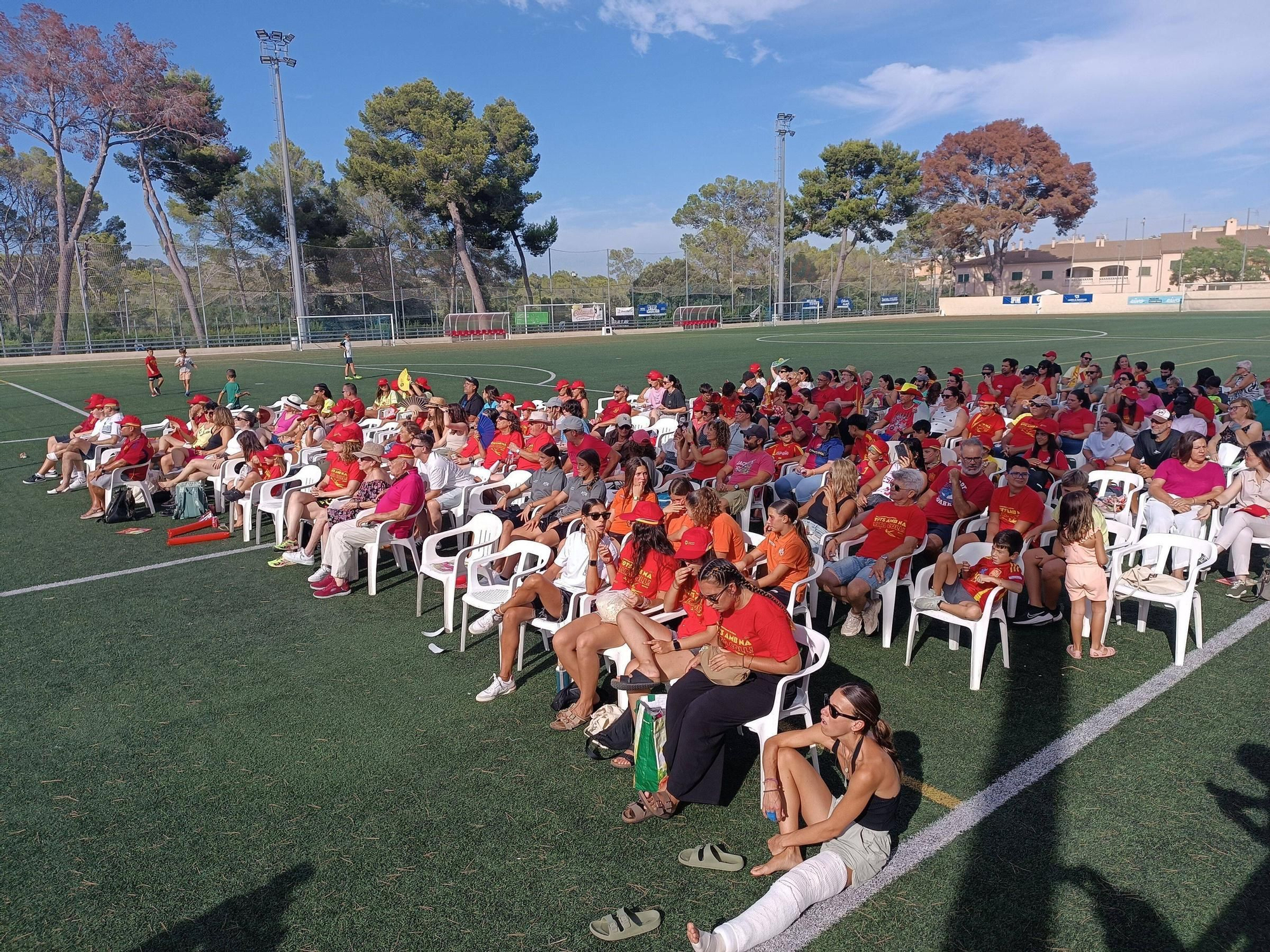 Apoyo a la selección española desde Pòrtol y Son Pardo