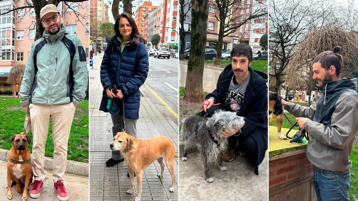 Vecinos de El Llano con sus mascotas.