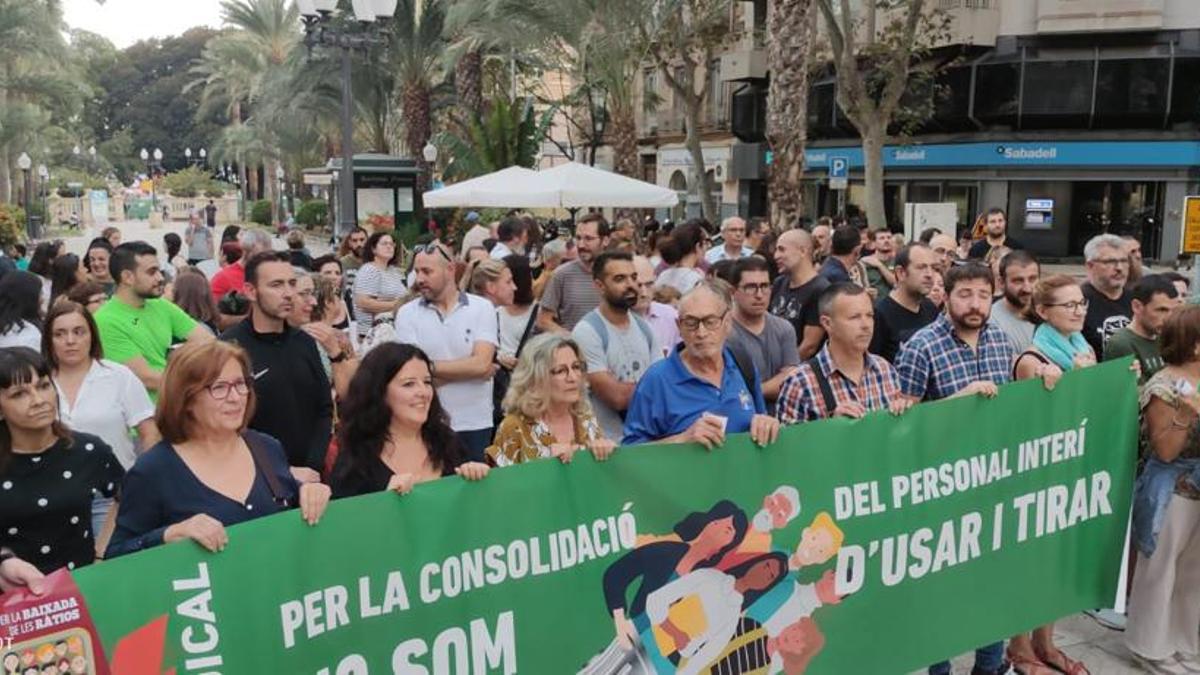 Movilización convocada por el STEPV en Alicante este jueves