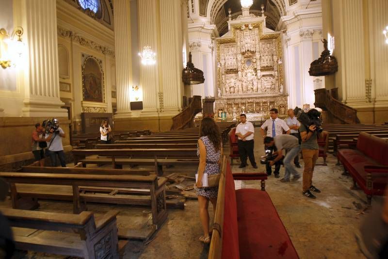 Fotogalería: Explosión en el interior de la basílica del Pilar