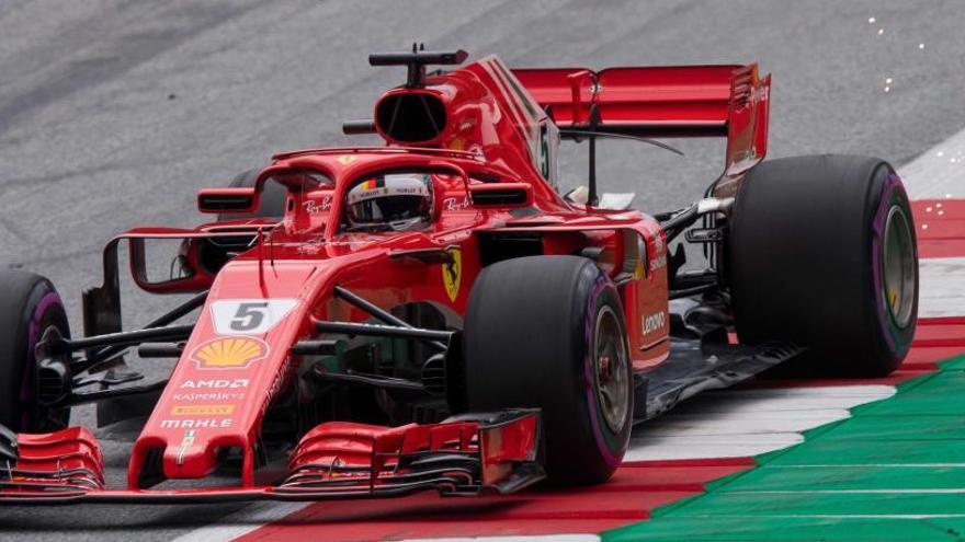 Vettel, durante los terceros libres