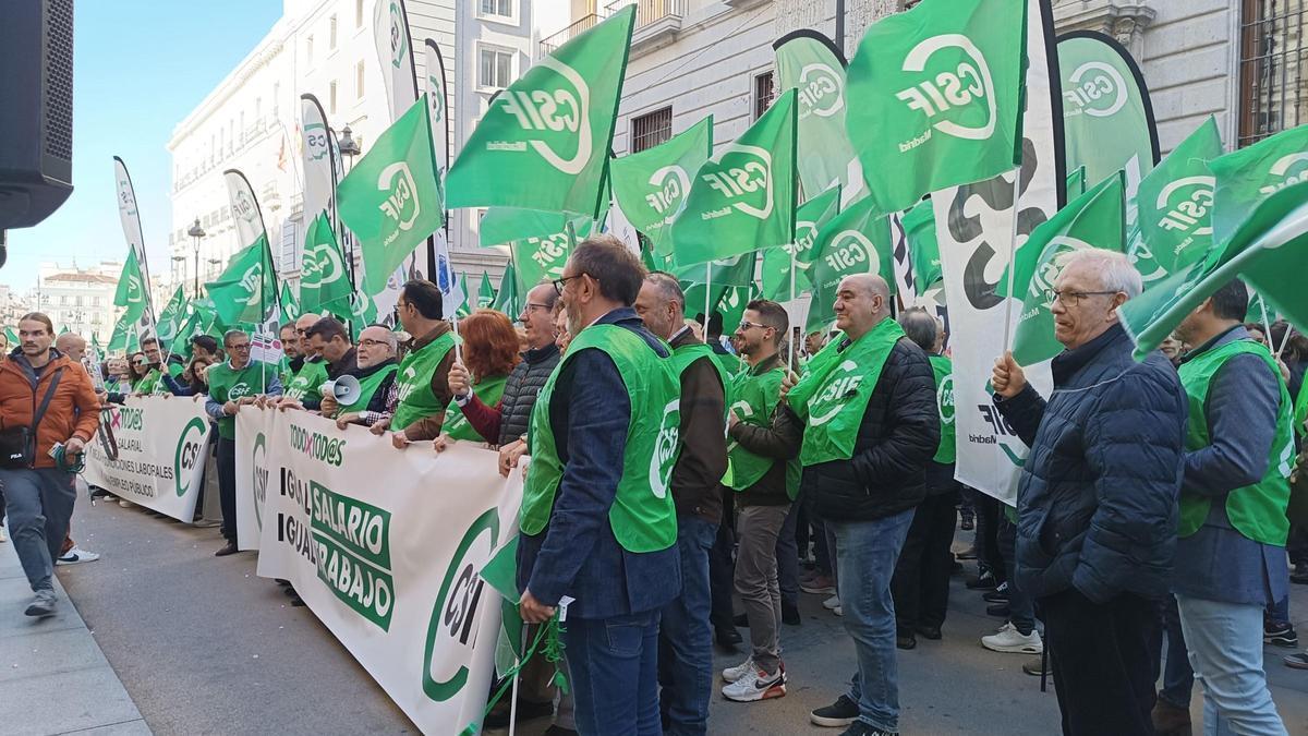 Movilizaciones de CSIF el 11 de noviembre en Madrid.