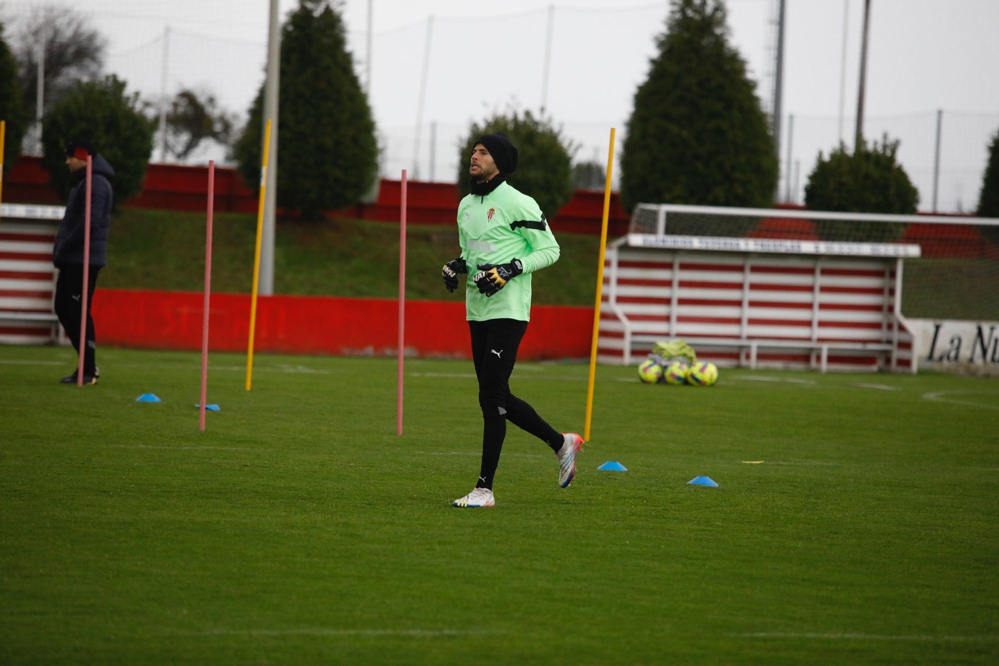 En imágenes: Entrenamiento del Sporting en Mareo