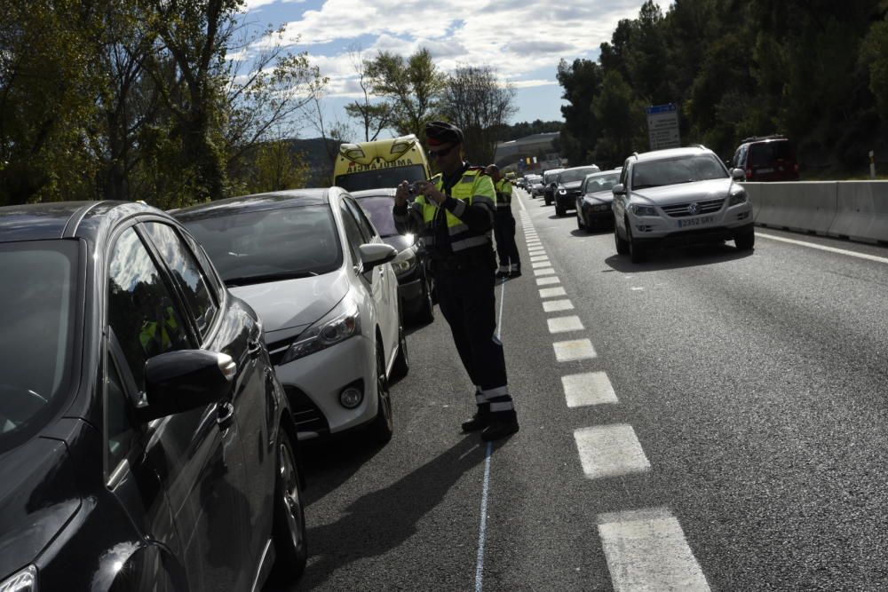 Accident de trànsit a la C-55 a Sant Vicenç de Castellet