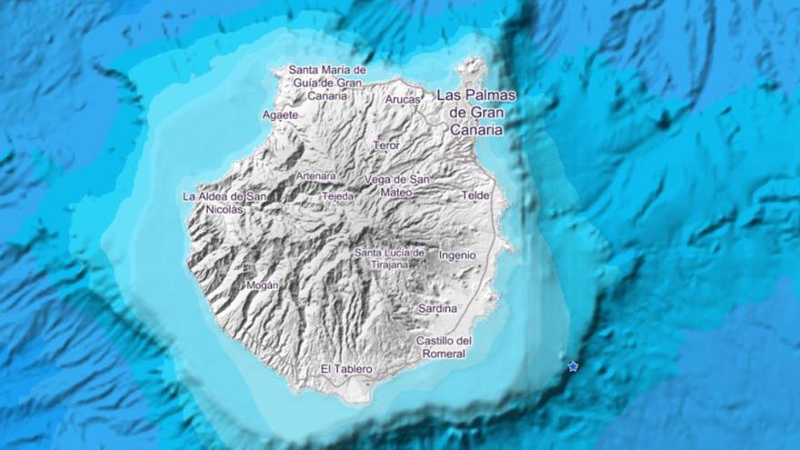 Detectado un seísmo frente a las costas del sur de Gran Canaria