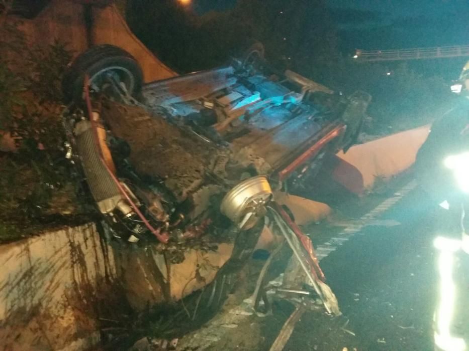Un hombre muere en un aparatoso accidente en la autopista de Andratx