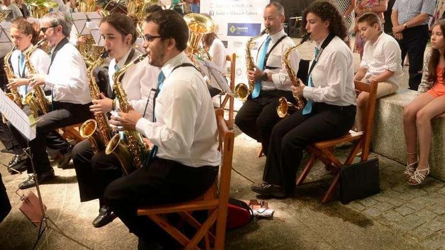 La Banda de Música de Caldas durante un concierto. // N. Parga