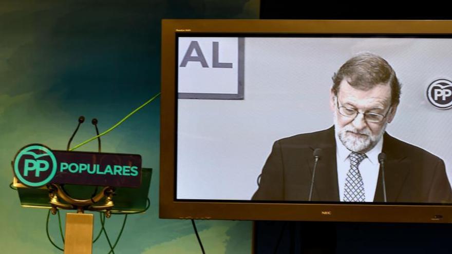 Rajoy, durante su comparecencia