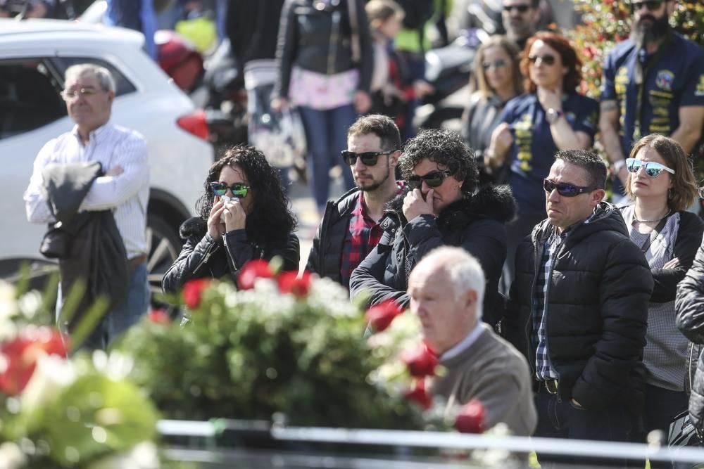 Funeral por el joven motorista ovetense fallecido en un accidente en Villaviciosa.