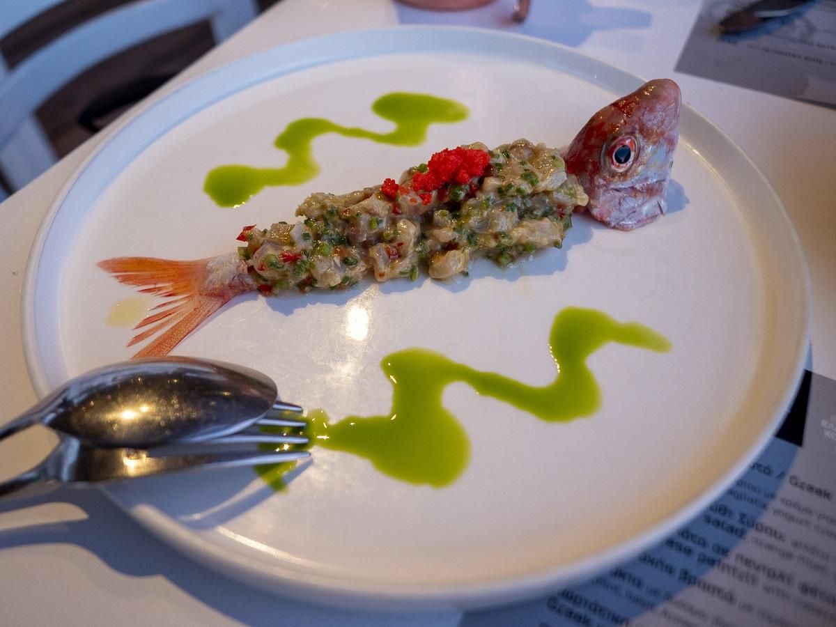 Restaurante Iliovasilema en Syros.