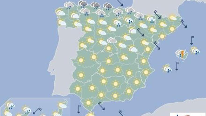 Probabilidad de lluvias al norte de Canarias