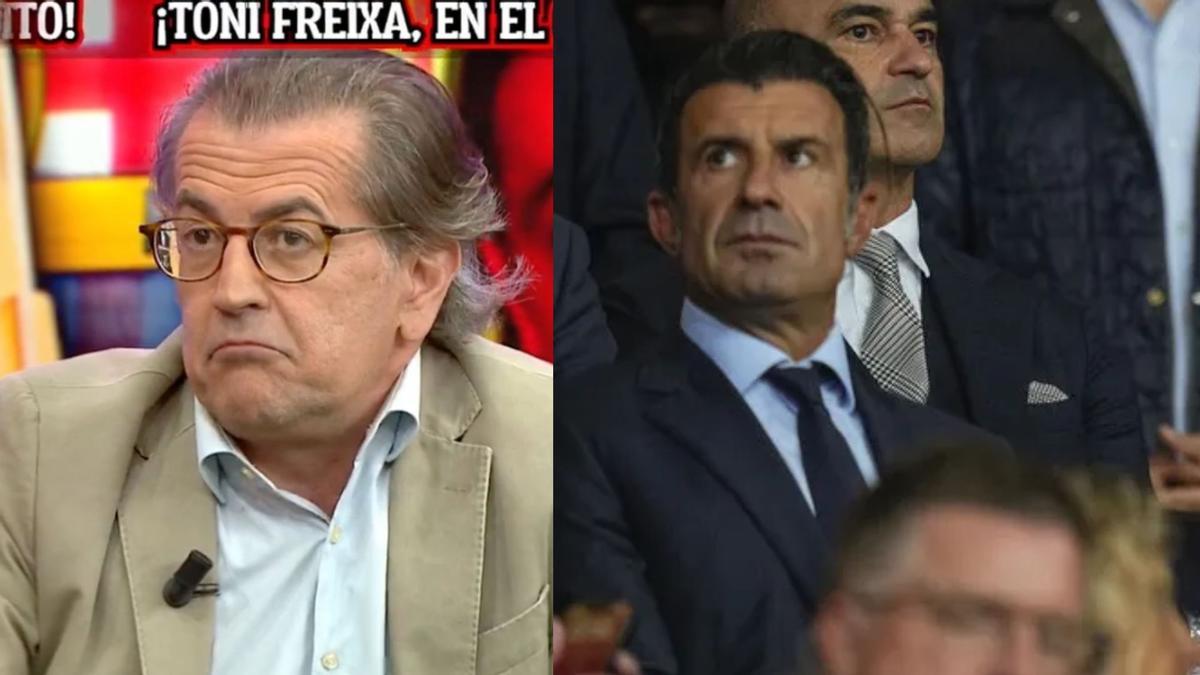Toni Freixa habló de Luis Figo tras su aparición en el palco del Estadi Lluís Companys
