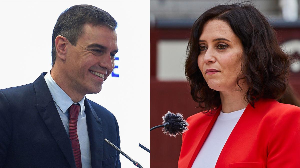 Pedro Sánchez e Isabel Díaz Ayuso