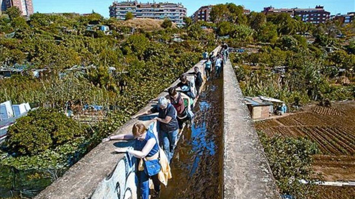 Zona ya totalmente verde en el barrio de Can Clota, en Esplugues.