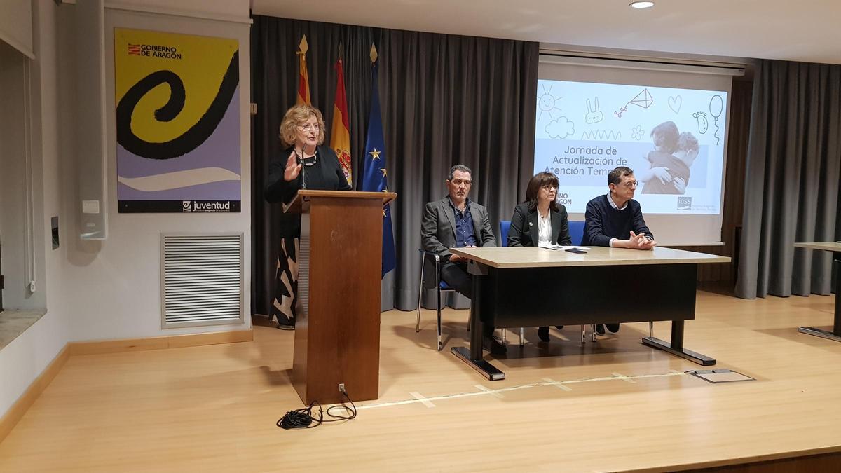 María Victoria Broto, en el transcurso de su intervención en las Jornadas de Atención Temprana.