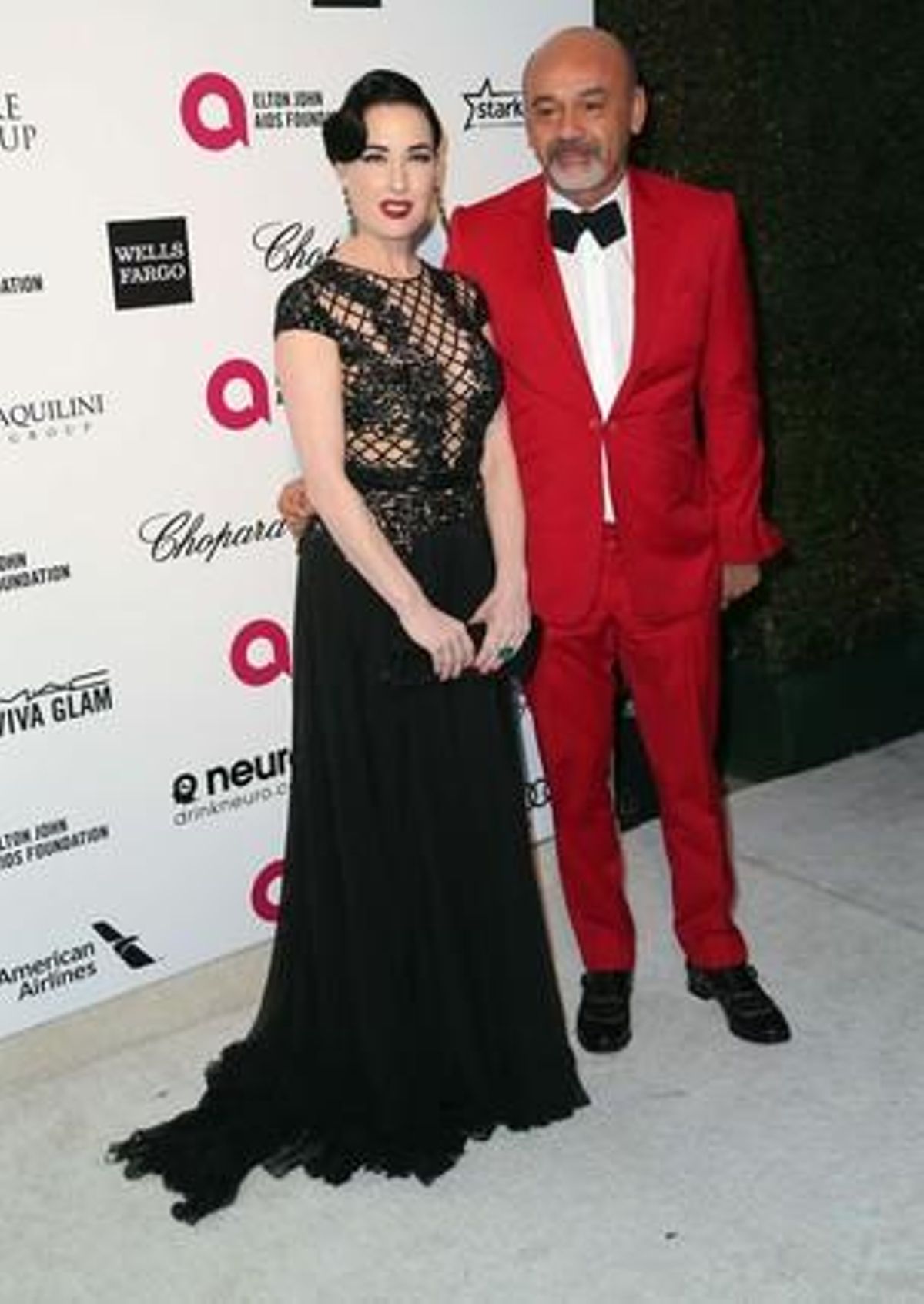 Dita von Teese amb el dissenyador Christian Louboutin.