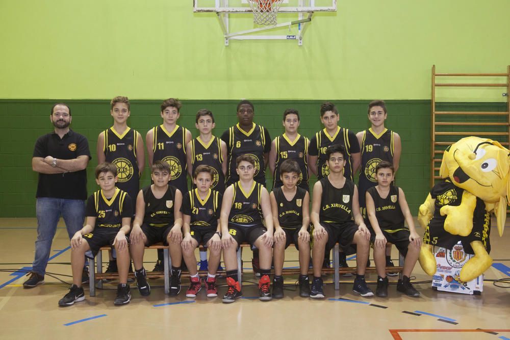 Equipos del club de baloncesto de Xirivella.