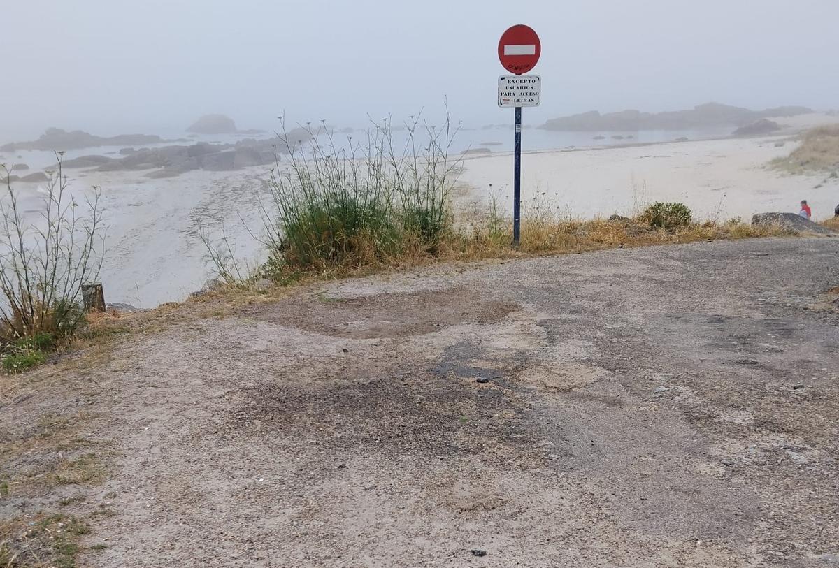 Lugar en el que una autocaravana arrojó sus aguas sucias.