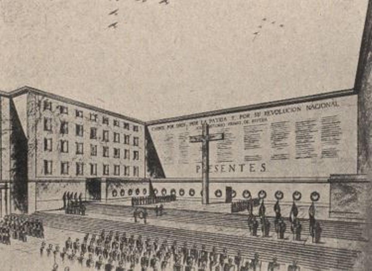 Propuesta que se hizo del monumento a los caídos del bando sublevado.