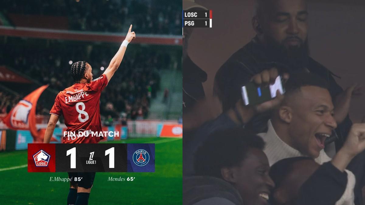 Ethna Mbappé empató ante el PSG y Kylian lo celebró en la grada