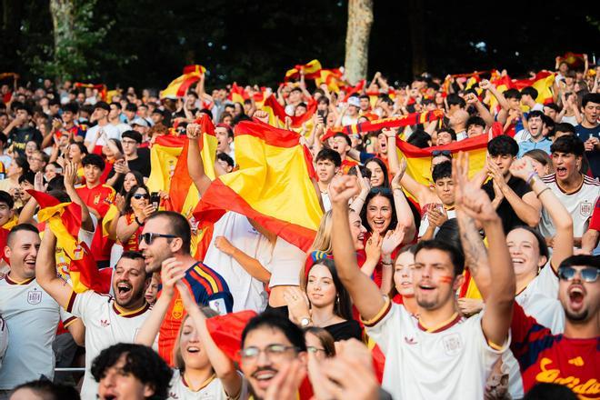 Castrelos estalla de euforia con la victoria de España ante Francia