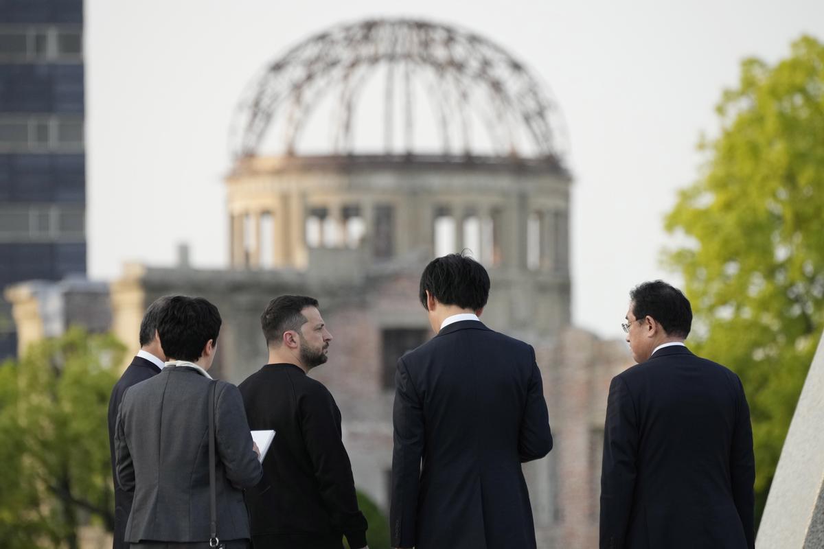 Zelenskiy en  la cumbre de líderes del Grupo de los Siete (G-7) en Hiroshima