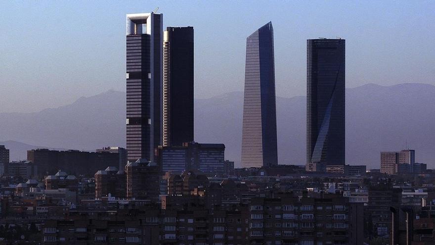 Skyline financiero de Madrid.