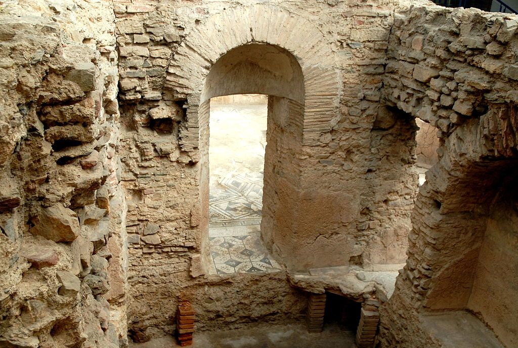Detalle de las termas romanas de Sant Boi de Llobregat.
