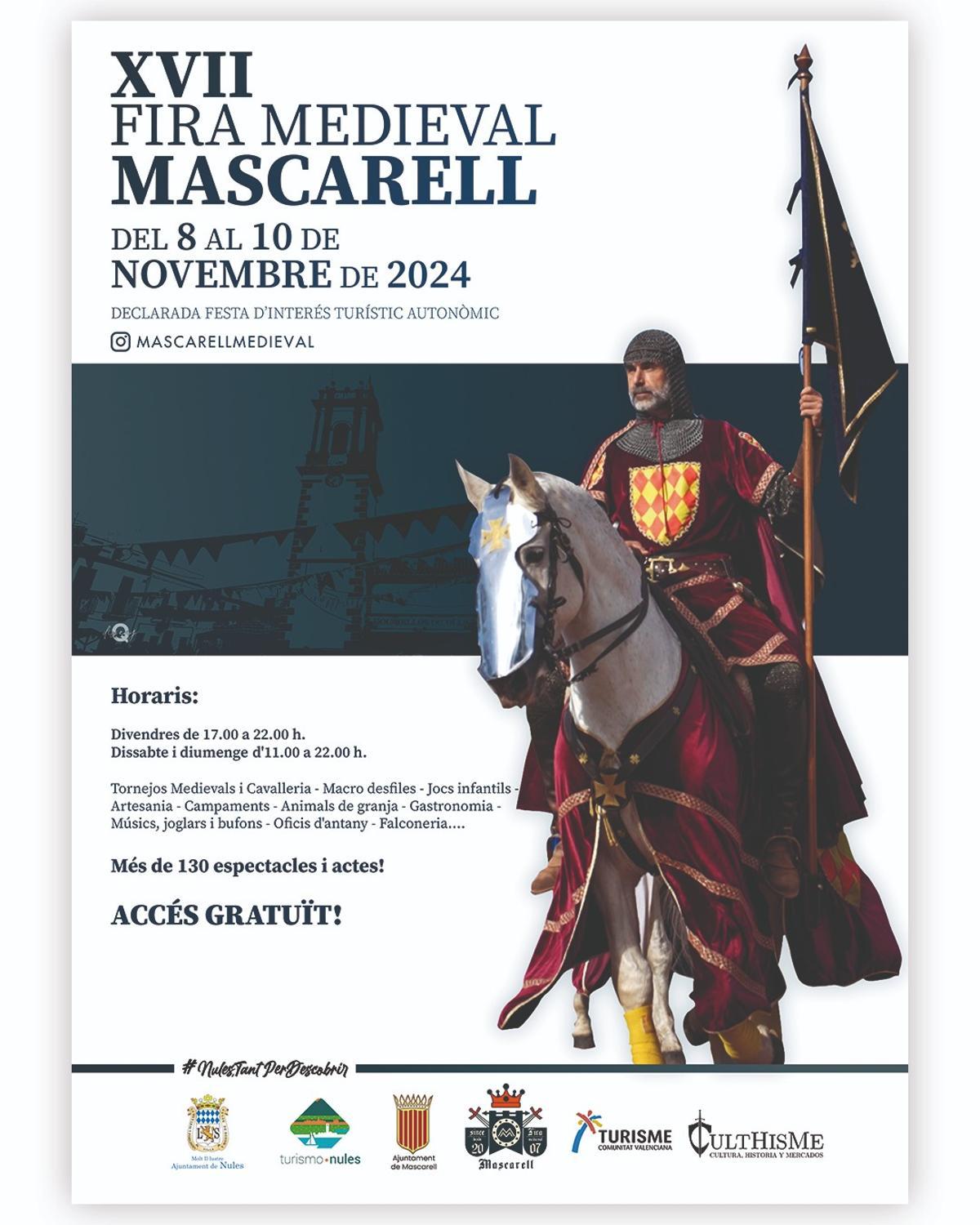 Cartel de la 17ª edición de la Fira Medieval de Mascarell.