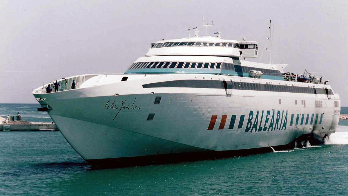 El fast ferry &#039;Federico García Lorca&#039; de Baleària