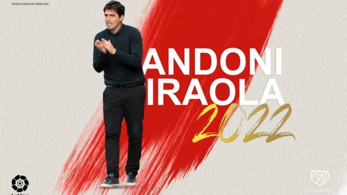 Iraola, hasta 2022 en el Rayo