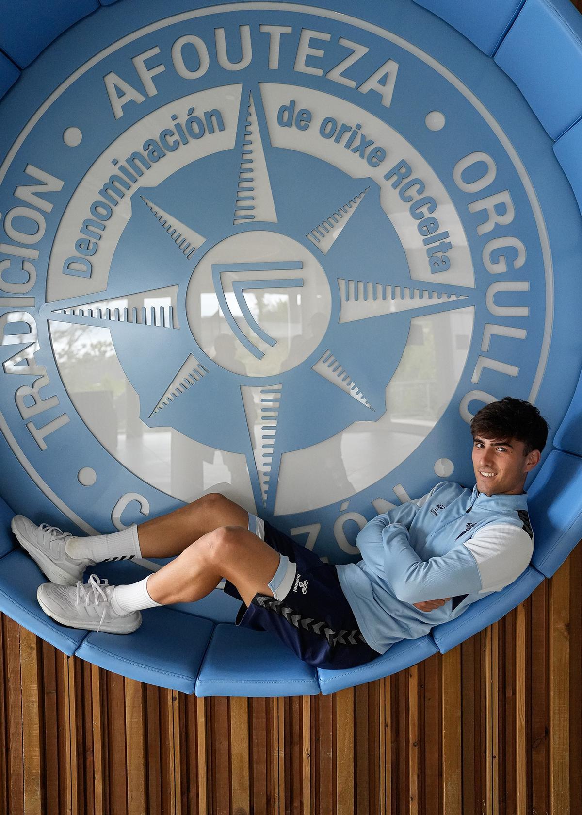 Javi Rodríguez, en la ciudad deportiva del Celta.