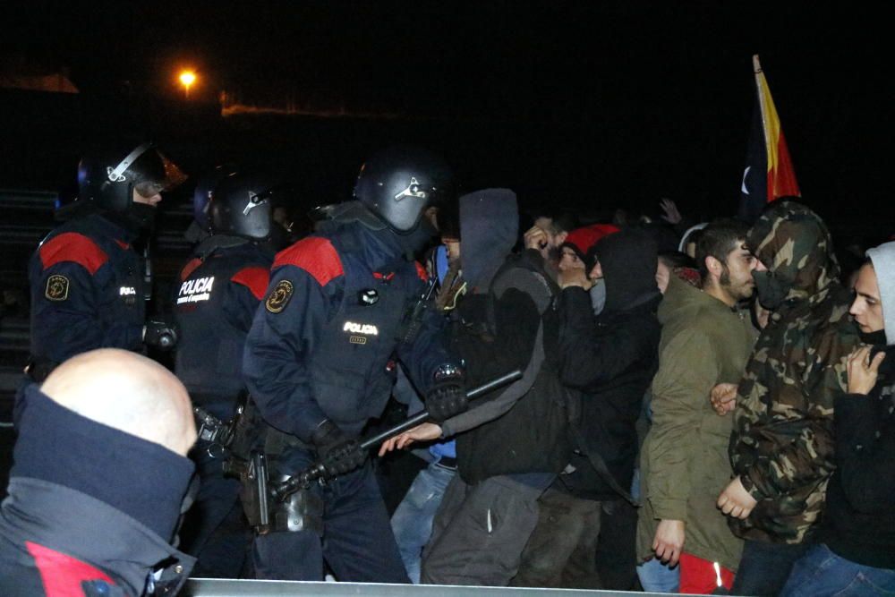 Desallotjament de l'AP-7 a Girona