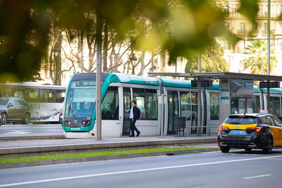 Estació de TRAM a Barcelona.